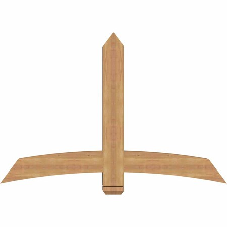 Ekena Millwork Bellingham Timber Gable Bracket, Western Red Cedar, 60"W x 40"H x 5 1/2"D x 5 1/2"F, 16/12 Pitch GBW060X40X0606BEL00SWR